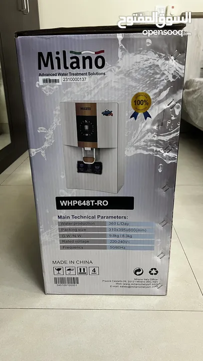 Brand New Milano Water Purifier