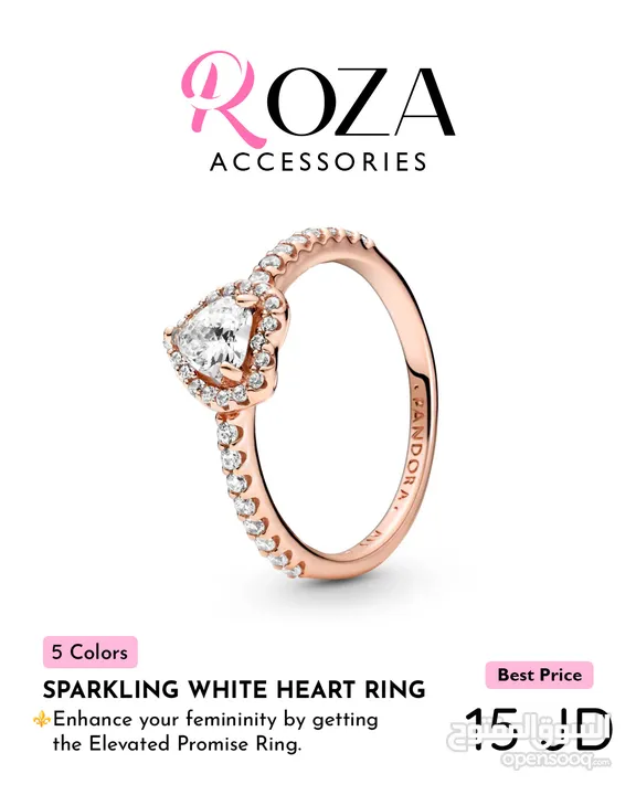 Pandora Promise Rings Collection - Roza Accessories- كولكشن خواتم الوعد من باندورا
