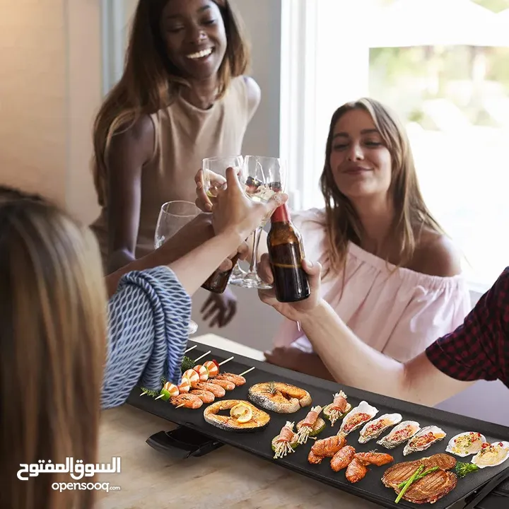 جريل كهربائي صاج بار ضخم فندقي  تيفال.لشوي اللحوم و الاسماك و الخضار /اقتصادي جدا طول 90 سم 1800واط
