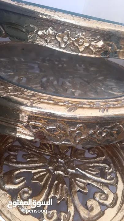 طقم طاولات سيرفس مصري ثلاث قطع للبيع