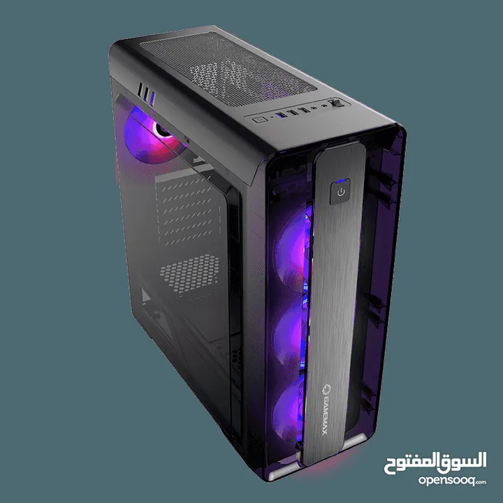 كيس جيمنغ فارغ احترافي جيماكس تجميعة Gamemax Gaming PC Case MoonLight FRGB BK