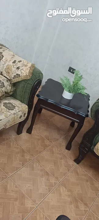 طقم كنب خشب زان مستعمل نظيف