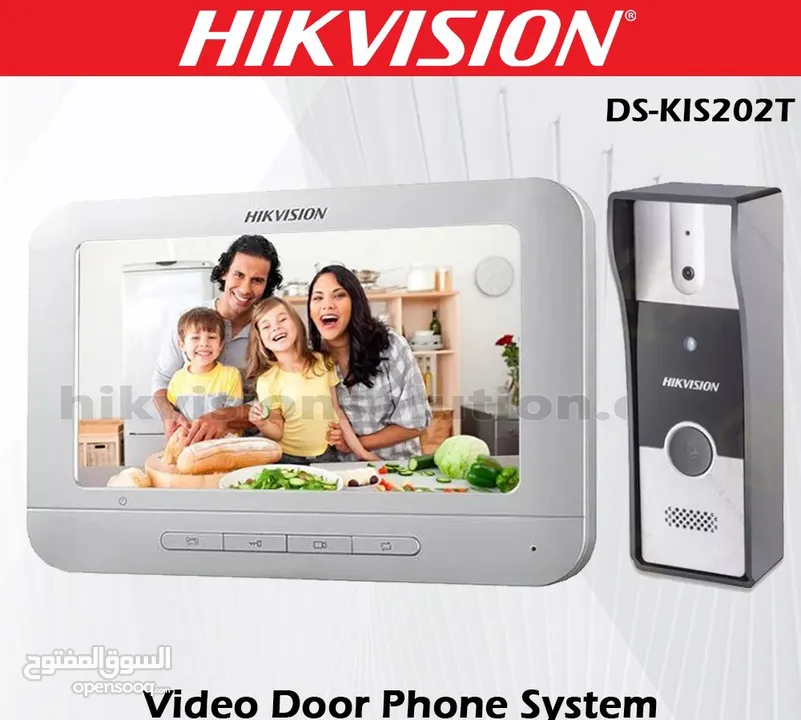 انتركوم الفيديو الملون من هايك فيجن DS-KIS202T HIKVISION 7-بوصة
