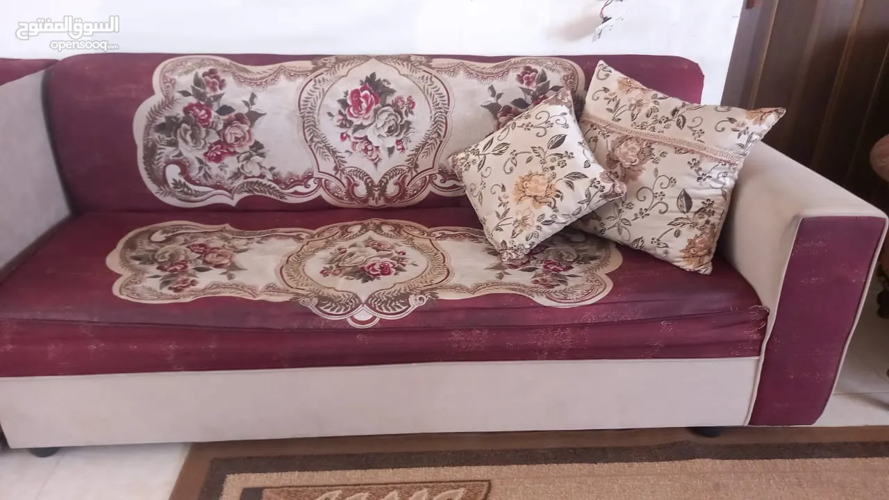 كنب كورنر جيد جدا خشب تقيل بسعر حرق