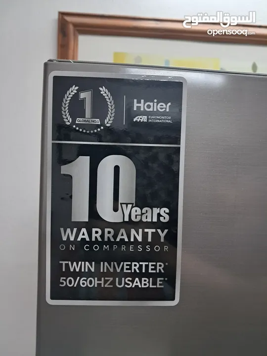 Brand New, Haier Side by Side two doors Refrigerator, Twin Inverter Technology, Silver Color
