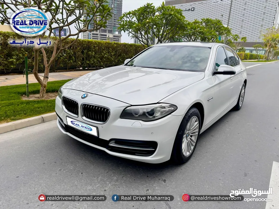 BMW 520i  Year-2014  Engine-2.0L Turbo  V4 Cylinder  Colour-white