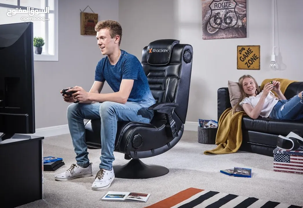 X Rocker Pro 4.1 Pedestal Gaming Chair With 4.1 Wireless Audio System And Subwoofer (Faux Leather, B