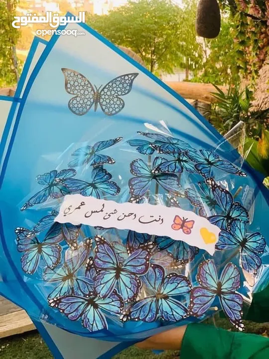 باقه فراشات 30 فراشه بتضوي وعليها العباره يلي بتناسبك