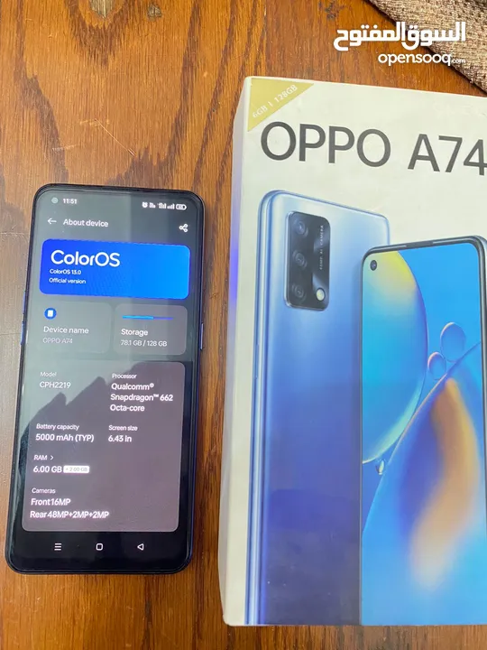 oppo A74.  good condition