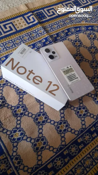 هاتف شاومي للبيع شحن 67 Redmi Note 12 pro Wيدعم ببجي 60 فريم ذكره 256قيقا رام 8  رقم الهاتف 092