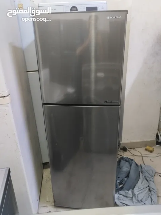 SHARP Refrigerator – Elegant Silver  Spacious and clean