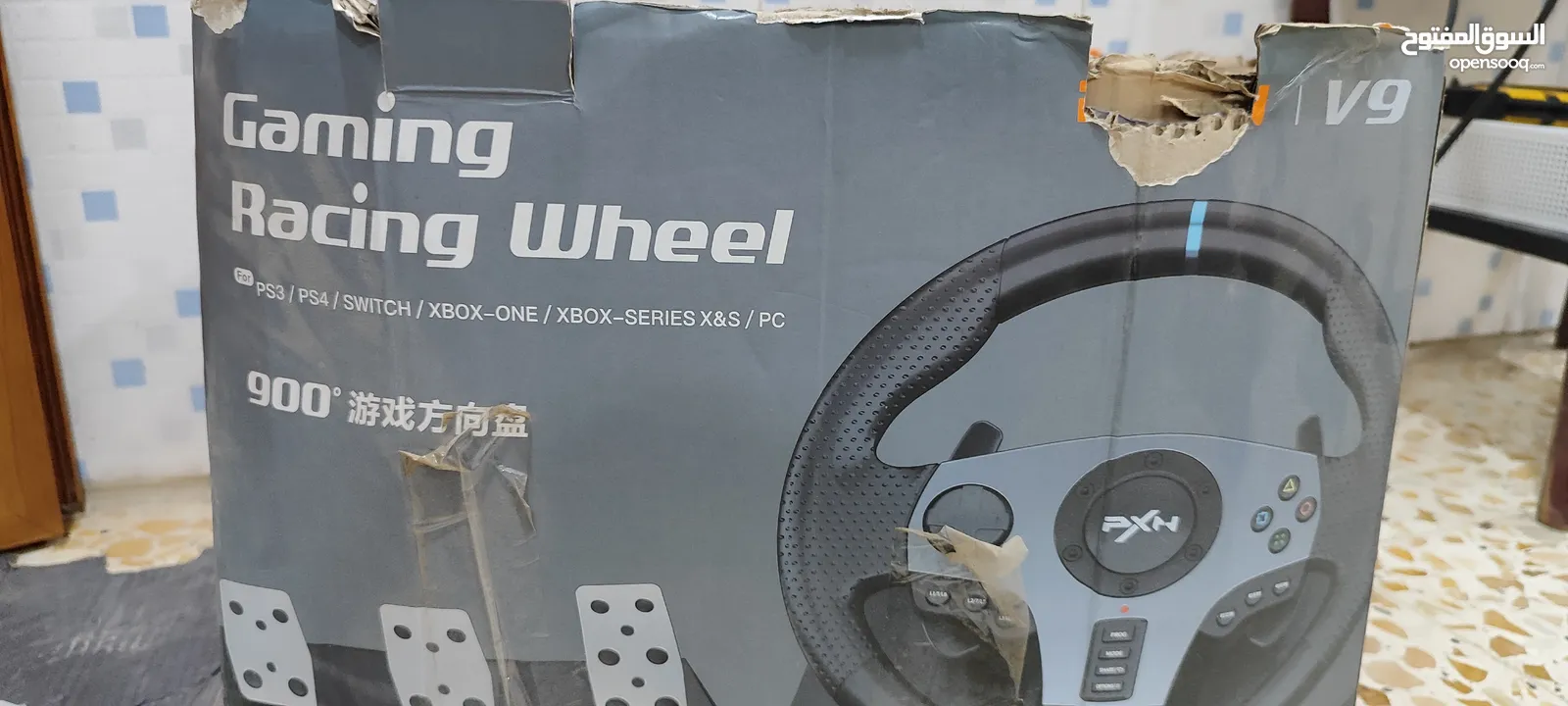 دركسون لفه ونص قير عادي 6 نمرات اسمه Gaming racing wheel ب 140 وبيه مجال