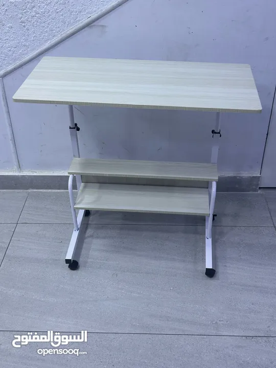 طاولات لابتوب مكتب متحركة بجميع التصاميم خشب قاعدة حديد بعجلات Laptop Desk متوفر بالوان Table mate