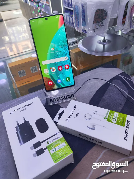 جهاز  Samsung A71 5G جيجا 128 رام 8 معه بكج هدية بدون كرتونه متوفر توصيل