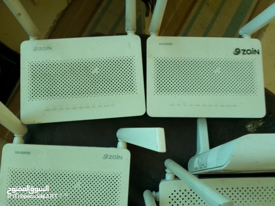 روتر نت زين وارنج وفيبر للبيع عدد 5  بدون محولات