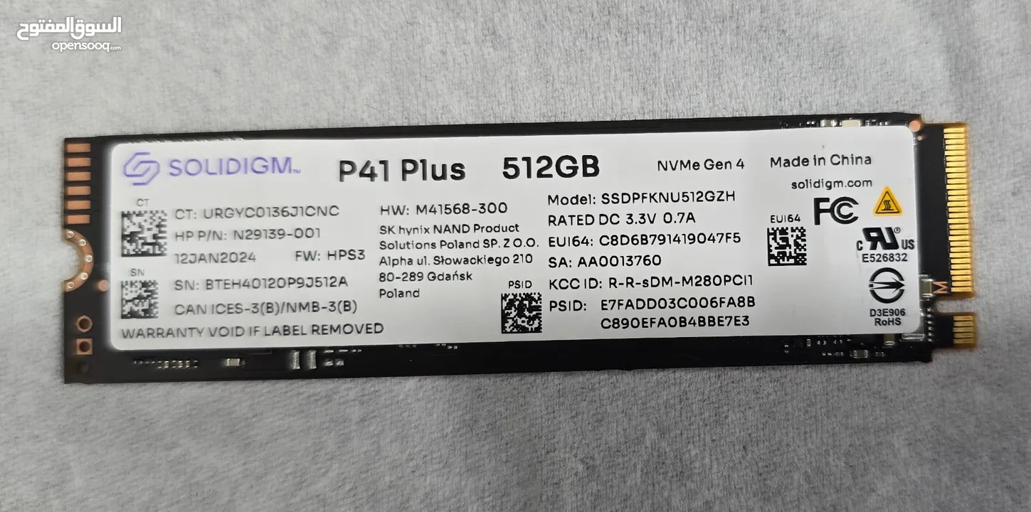 SOLIDIGM M.2 nvme 512GB SSD