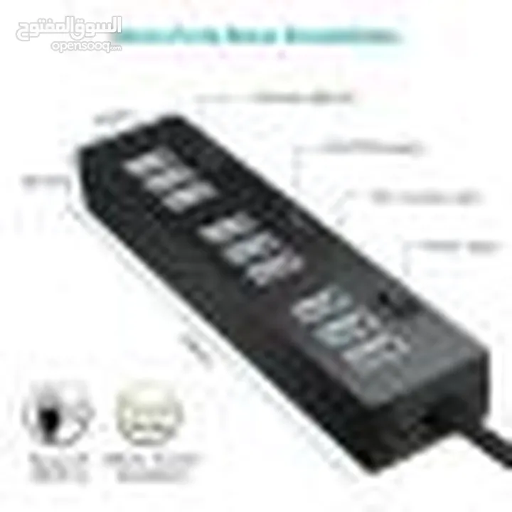 10 PORT USB 2.0 HUB POWER ADAPTER هب مودم يو اس بي  10 مخارج