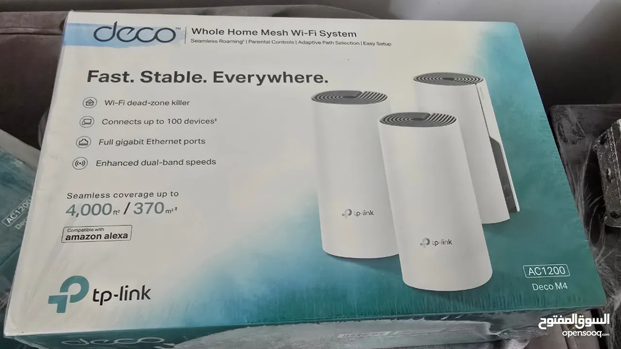 TP-Link Deco M4 (3-pack) AC1200 Whole Home Mesh Wi-Fi System