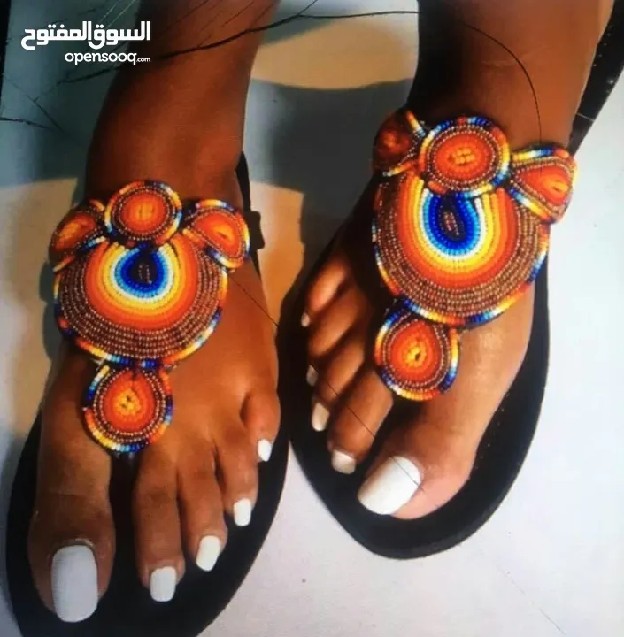 African Masai Sandals Beaded Gladiator sandals leather sandals women open shoes