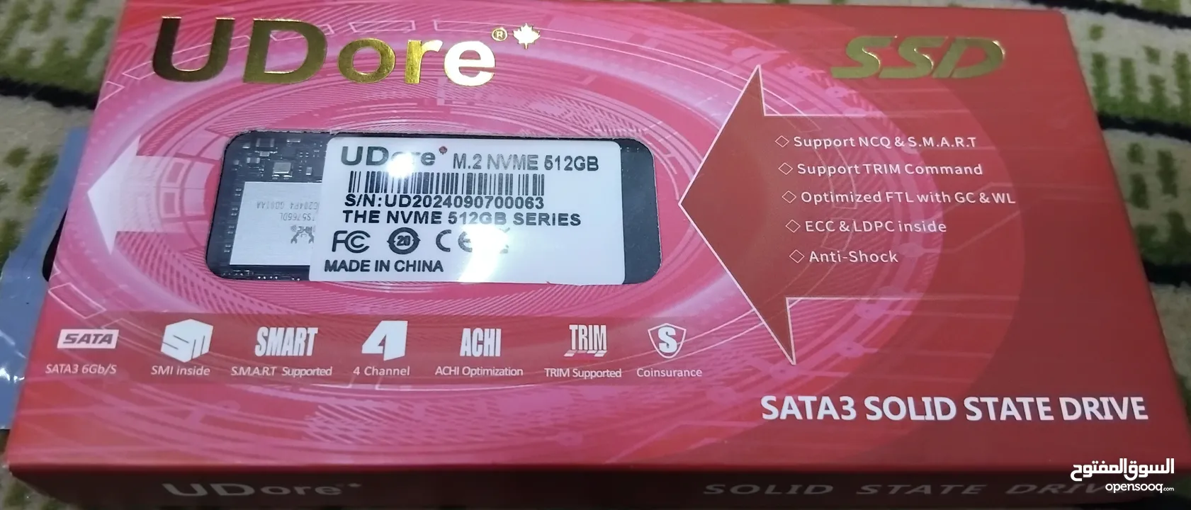 512GB UDORE M.2 NVME 35X SPEED DESKTOP - LAPTOP GAMING SSD