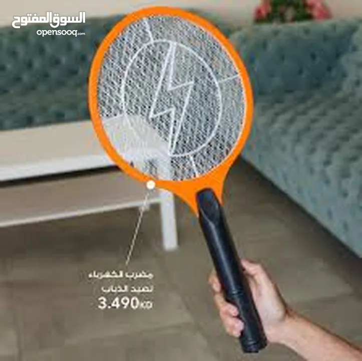 مضرب  صعق الحشرات و ذباب و باعوض  الالكتروني قاتل الناموس  شحن الكهربائي السريع