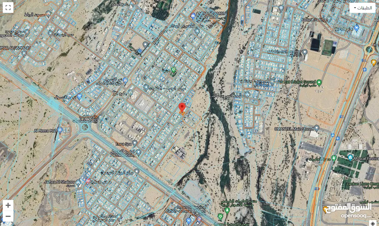 فرصة سكنية ممتازة! ارض سكنية للبيع في وسط البيوت في ولاية العامرات - العامرات مساحة الارض: 600 متر
