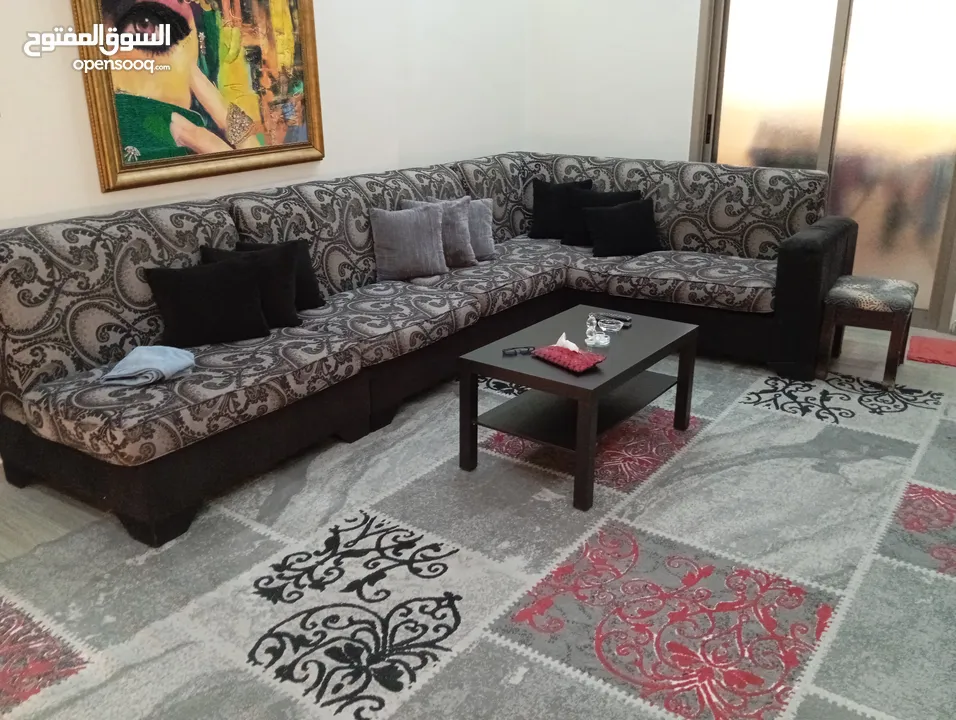 طقم كنب كورنر للبيع مستعمل 10 مقاعد