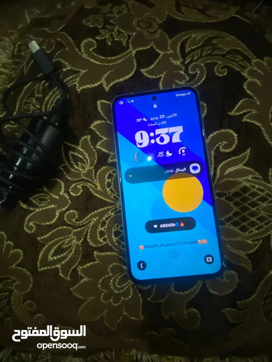 سامسونج  A55 5g وكاله كما موضح بصور للبيع او البدل علا ايفون ودفع فرق مني معو شاحن الاصلي سريع جدآ..