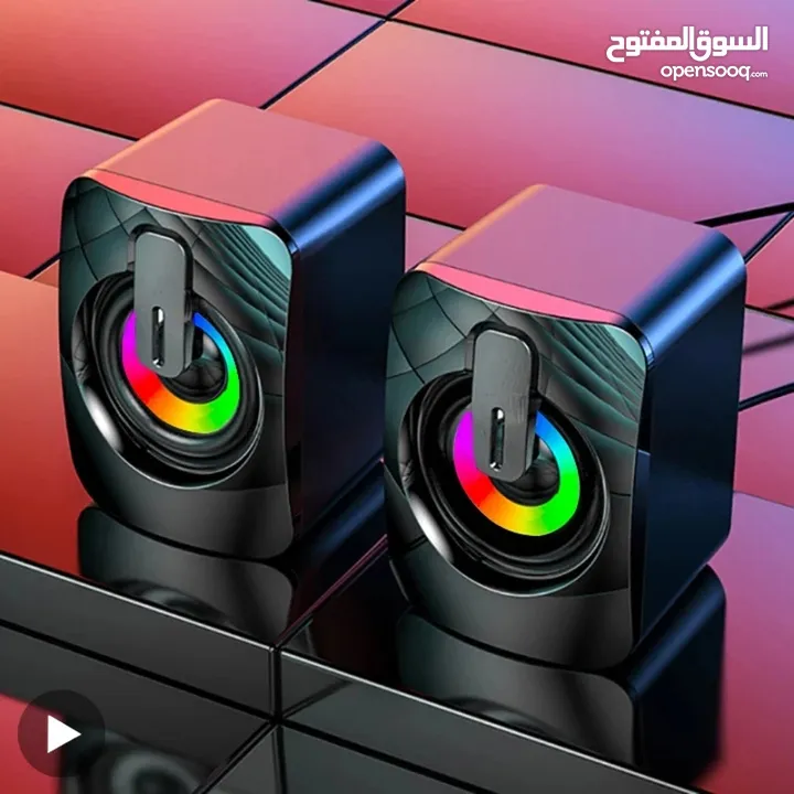 Gaming speakers with rgb lightning and good sound system with bass