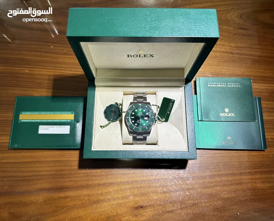 ساعة رولكس الغواصة هولك الخضراء Rolex Hulk Green Submariner - (222770132) |  السوق المفتوح
