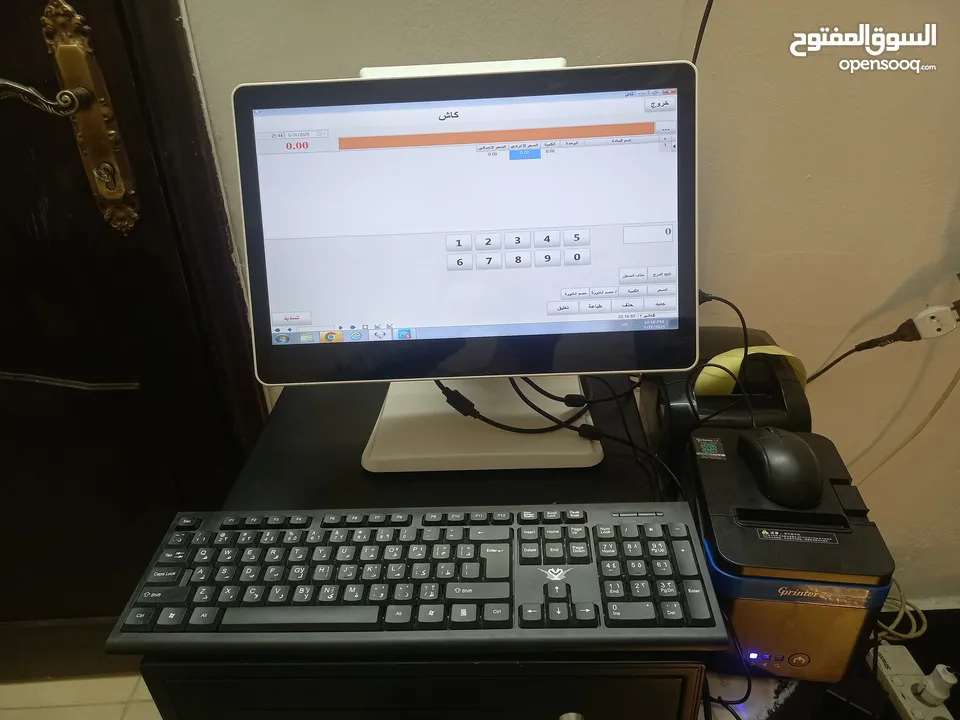 شاشه كاش لمس مع برنامج نقطه بيع