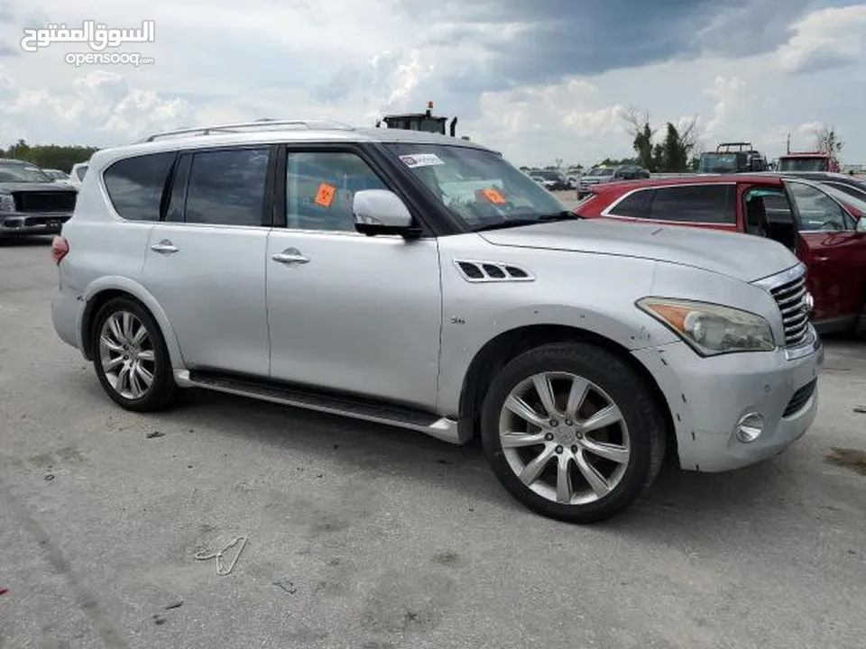 Infiniti QX80 Model 2014 Full option Color Silver Interior Black USE Used car