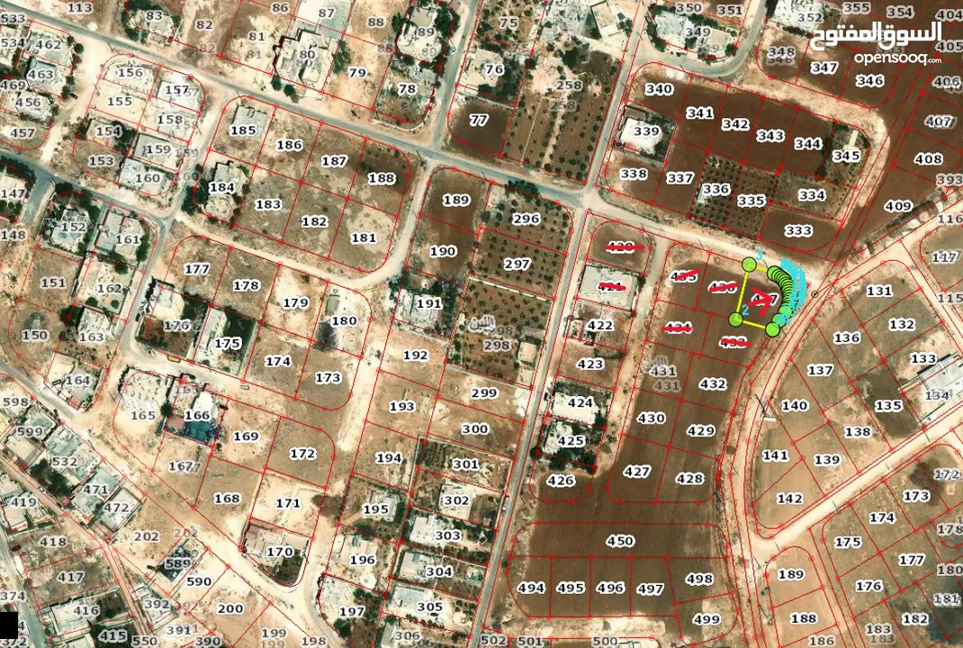 قطعة ارض للبيع جنوب عمان اللبن على شارعين