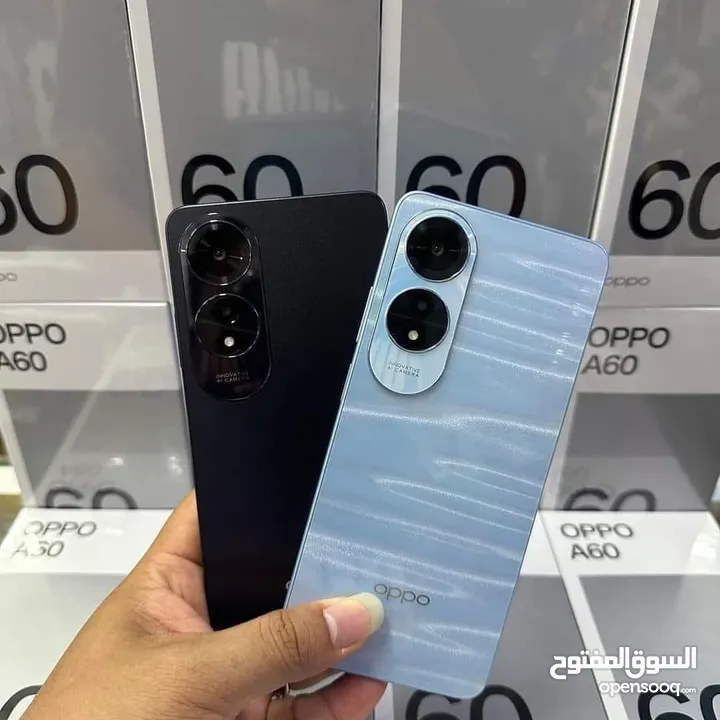 مشغل ايام oppo A60 رام 16 جيجا  256 أغراضة والكرتونه الأصلية مكفول بالشركة متوفر توصيل