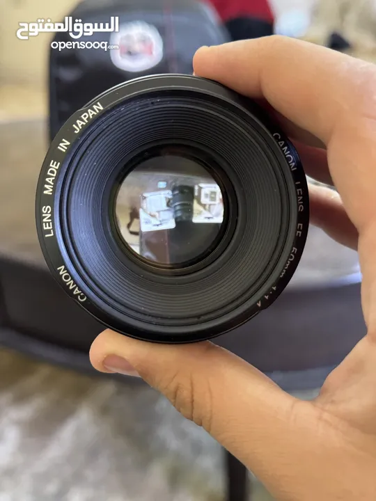 عدسات للبيع وشنتة وميموري عدسة 50mm 1.4 وعدسة 28/80