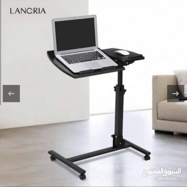 طاولة لابتوب متحركه وقابلة للطي المحمولهيمكن استخدامه على التخت بفضل تصميمها