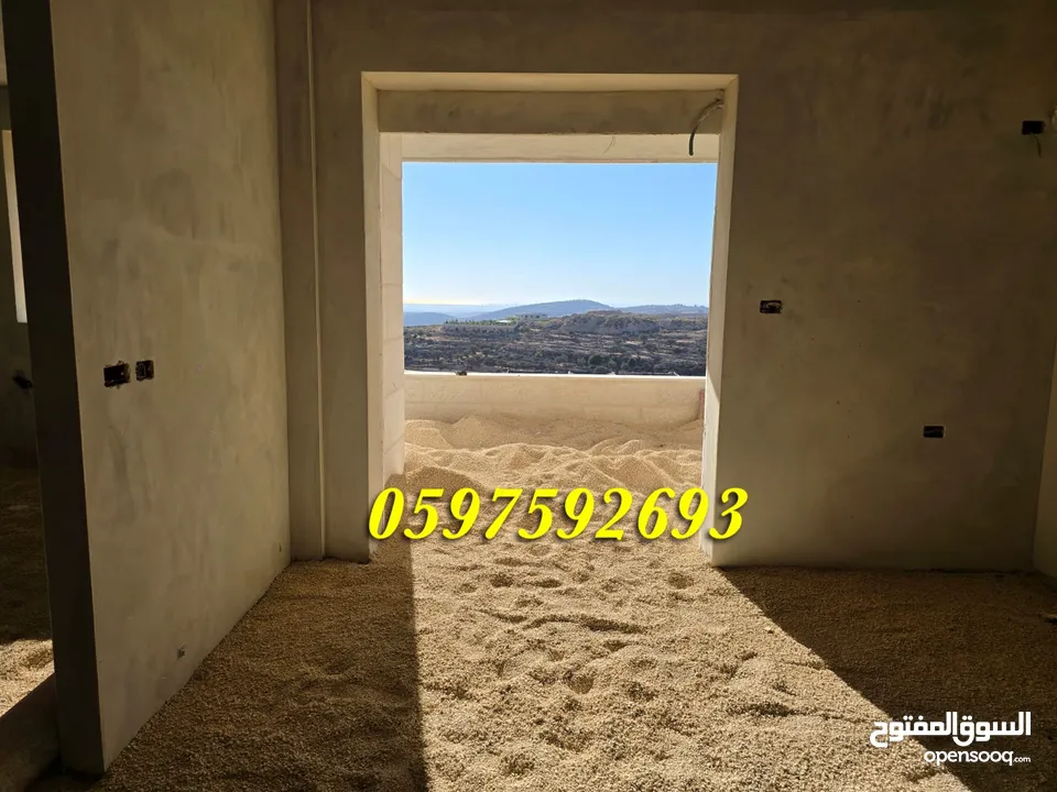 شقة فاخرة للبيع 195م+ بلكونة كبيرة لا يمكن التسكير عليها للبيع رام الله المصايف قرب المالية بالعالي