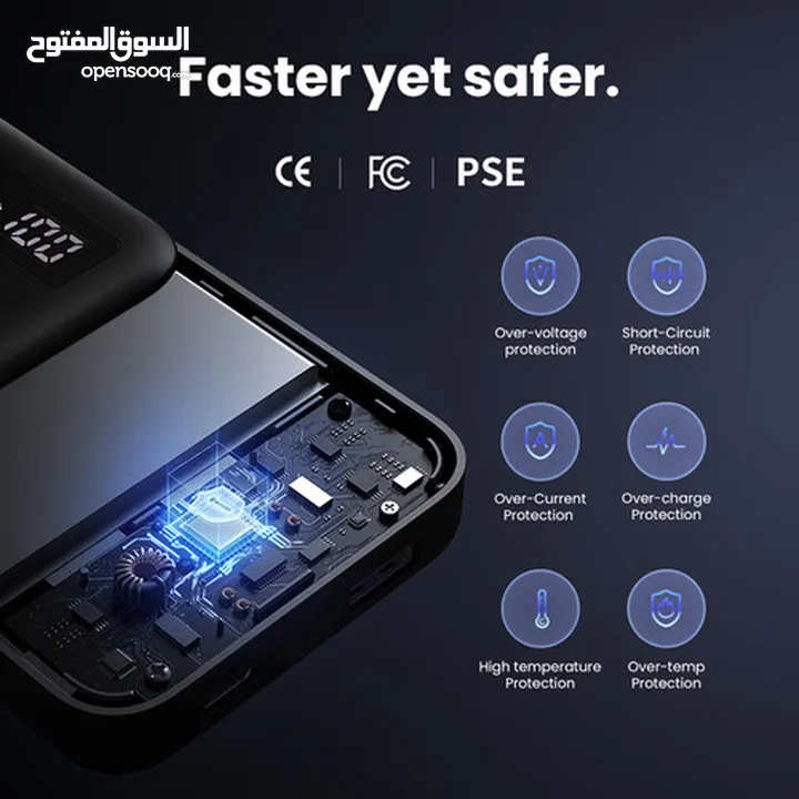 بوربانك يوجرين اصلي شحن سريع مع شاشه UGREEN USB-C Power Bank (10,000 mAh)