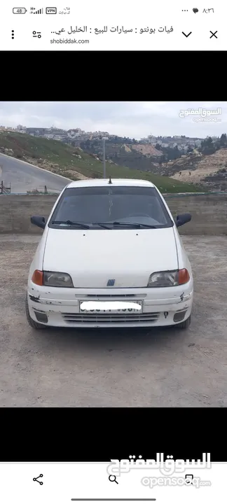 فيات بونتو 1996 للبيع شاشة اندرويد كمرة  لفرس سنتر لوك