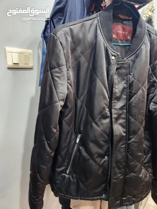 جاكيت جلد بالطو جلد echtes leder. + جاكيت Zara man .