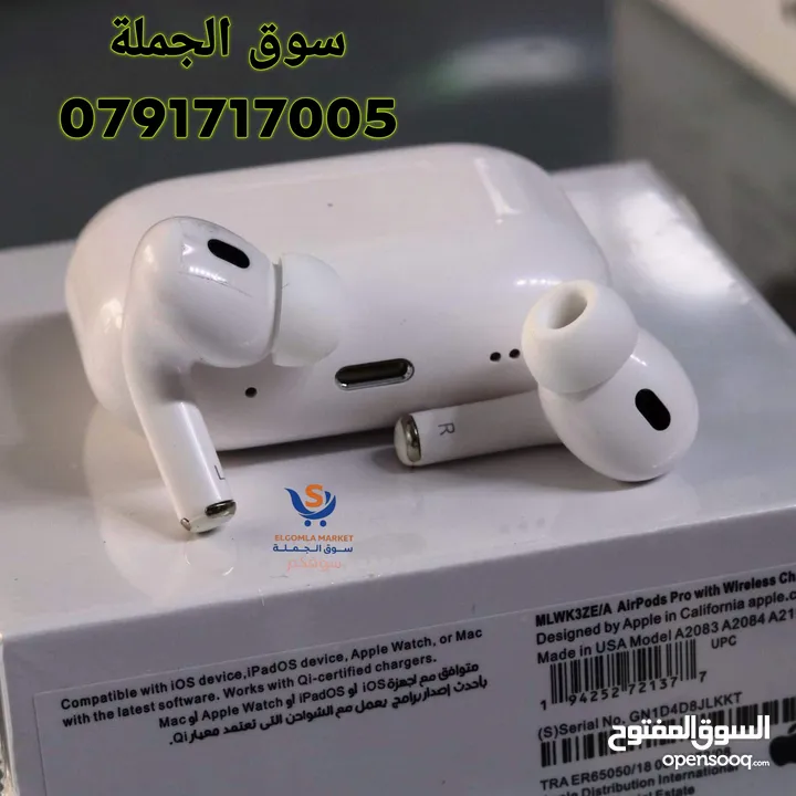 Airpods pro 2 خاصية Noise cancelling صوت مكالمات 100٪ هاي كوالتي ماستر كوبي سيريال نمبر