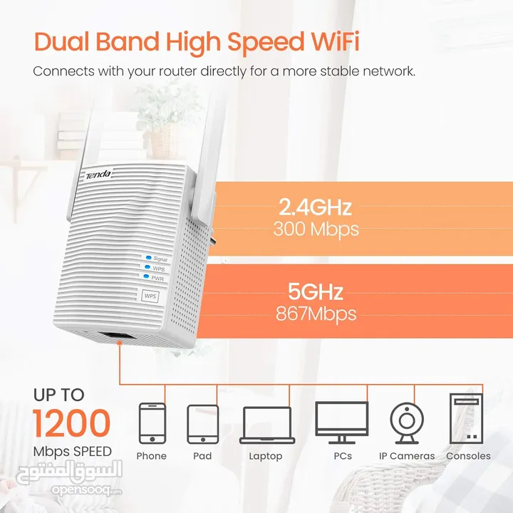 موسع انترنت شبكات انترنت وايرلس تيندا  Tenda A18 Extender For internet connection