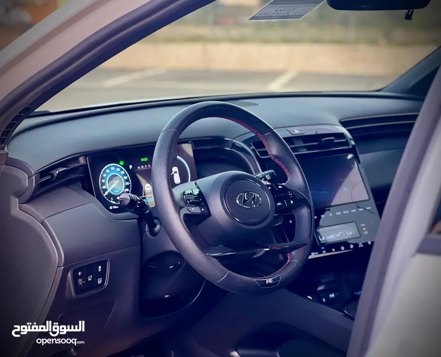 هونداي توسان  N-LINE  فل بدون فتحة  2x4 ///240Hp بنزين + كهرباء  2022/ ( Haybrid) 1600cc