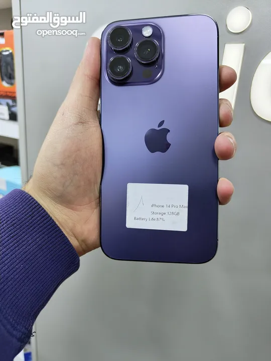 IPHONE 14 PRO MAX ( 128GB ) USED /// ايفون 14 برو ماكس ذاكرة 128 مستعمل وكالة