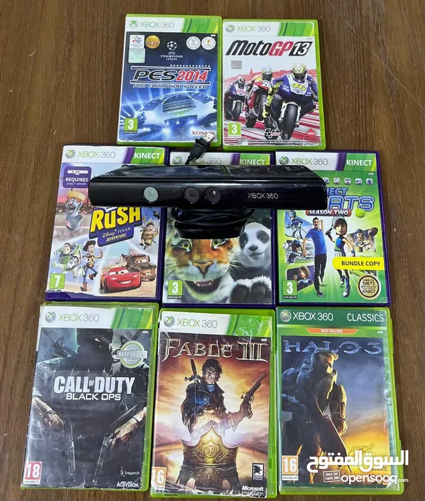 8 سيديهات xbox للبيع بحال الوكاله مع كاميرات ادفع بحق الله وشيل