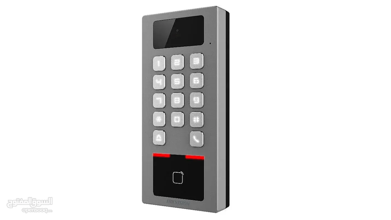 أكسس كنترول يدعم فتح الباب عن طريق الرقم السري والبطاقة وعن طريق الهاتف DS-K1T502DBWX-C