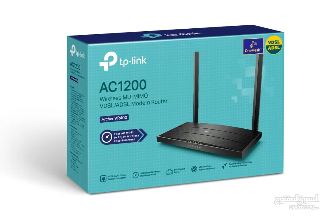 مودوم راوتر لاسلكي TP-Link AC1200