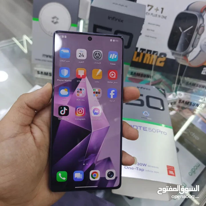 اخو الجديد مشغل ايام not 50 pro 16ram 256g مكفول سنة كامل اغراضه الأصلية