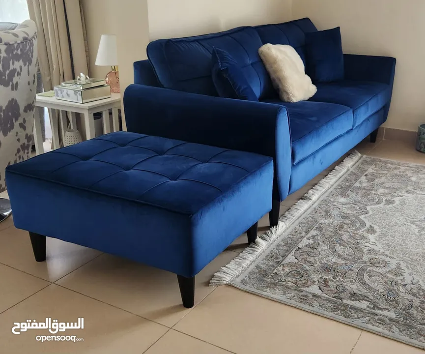 Royal Blue 4 piece sofa set