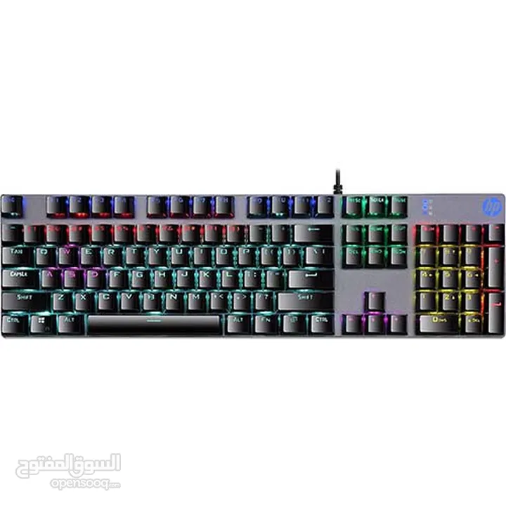 GK400F keyboard hp Mechanical Gaming كيبورد جيمنج من اتش بي مواصفات ممتازة مضيئ  